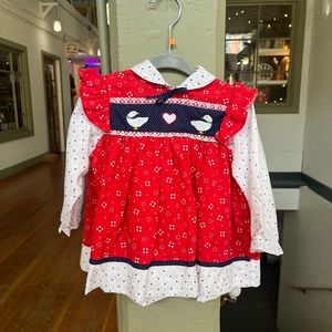 80s Girls vintage dress with duck appliqué